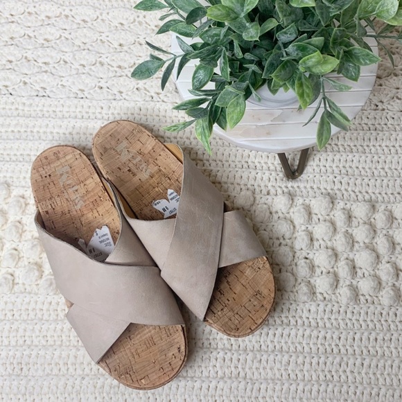 KORKS by KORK EASE Leather Criss Cross Sandal 9M - Picture 7 of 7